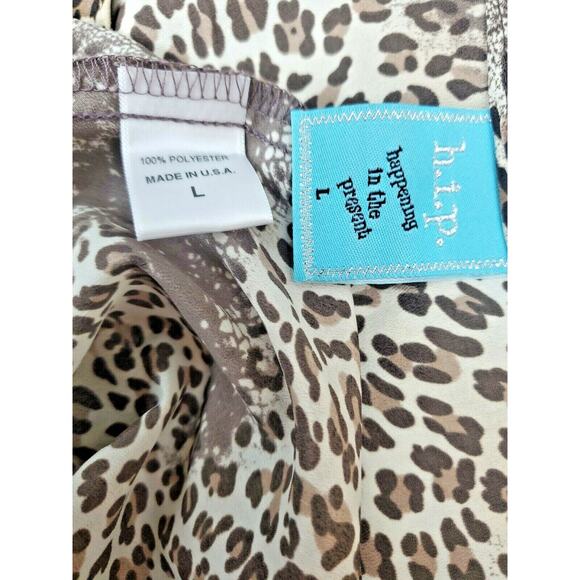 Y2k Hip Happening in the Present Top Size L Animal Leopard Jungle Print Shirt - Picture 3 of 5